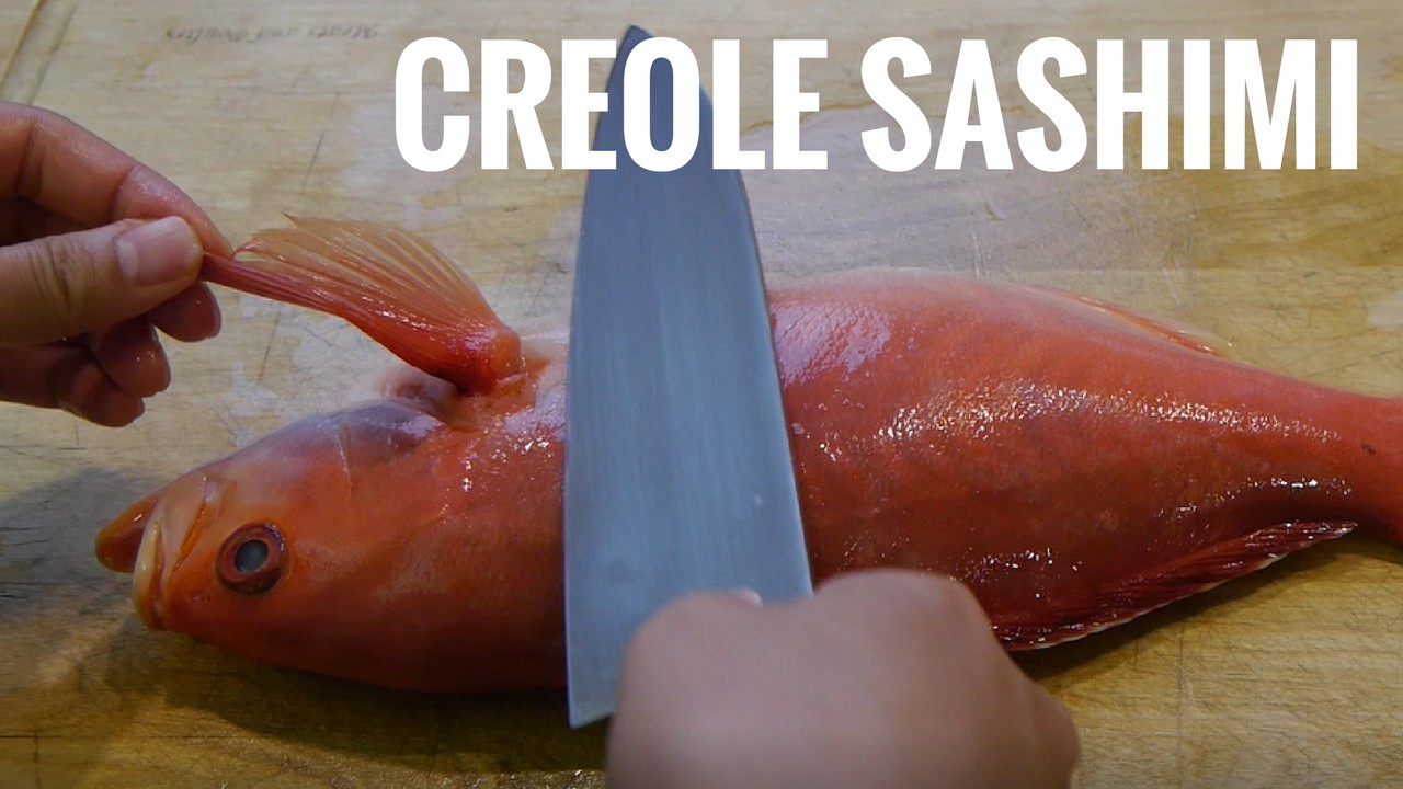 Creole Snapper Sashimi - Sushi Everyday