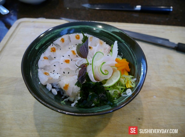 Fluke Chirashi Sashimi Bowl