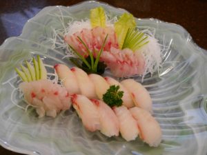 Mangrove Snapper sushi nigiri