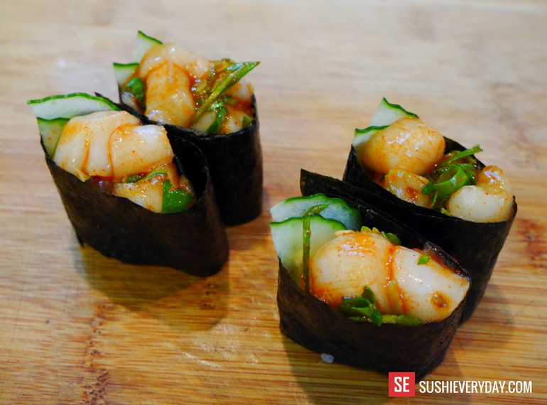 Scallop Sushi (Gunkan Style)